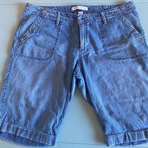 Mid rise jean shorts